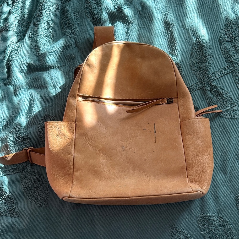 Able leather backpack